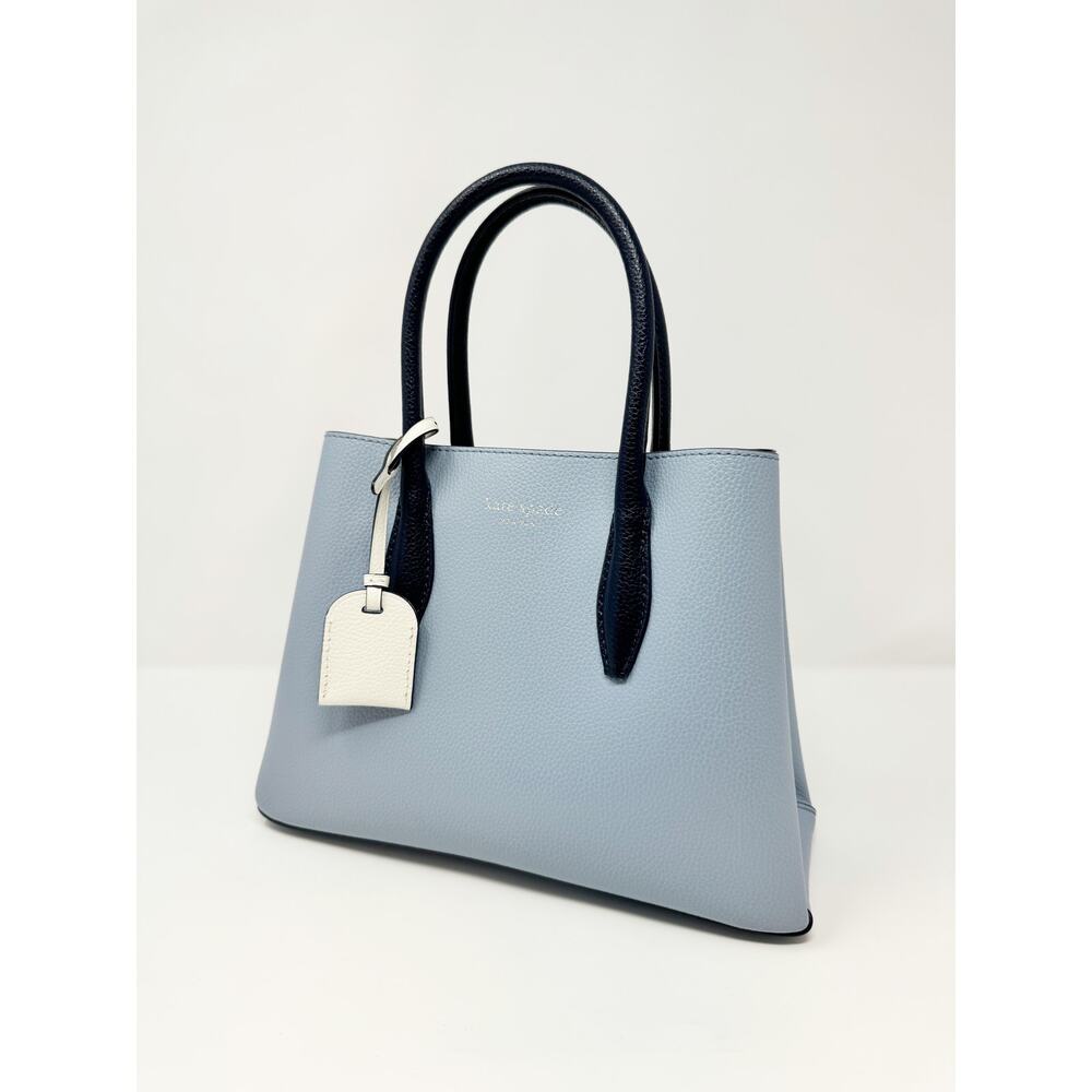Kate Spade Small Eva Crossbody Leather Satchel Handbag in Blue Leather - Picture 3 of 7